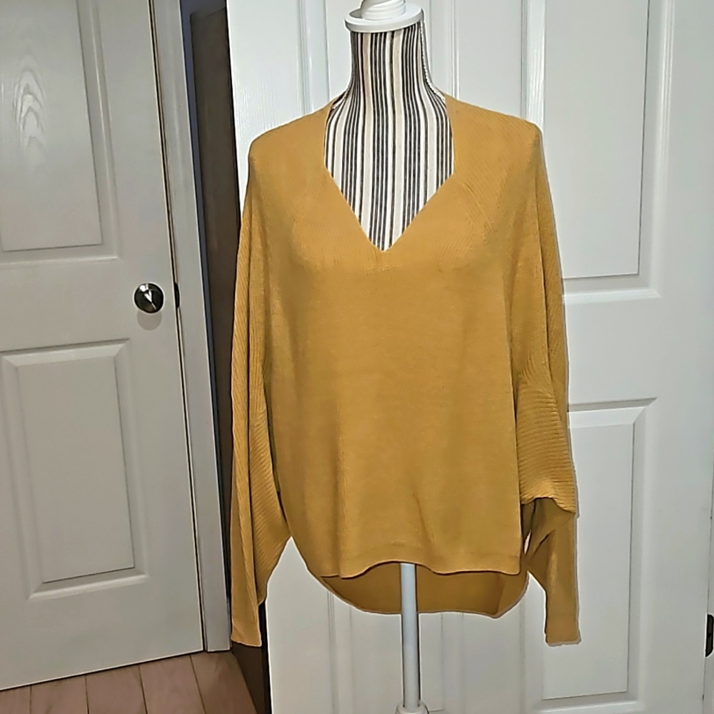 Original Beige Women Classic for Lady Dolman Sleeve Knitted sweater Size XL
